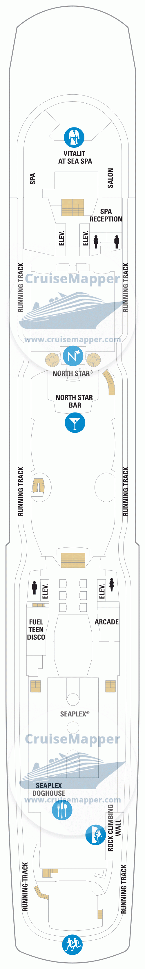 Схема палубы 15 Ovation of the Seas